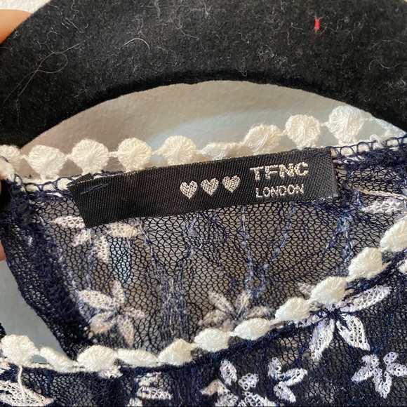 TFNC London sheer blue tank top - Picture 3 of 3